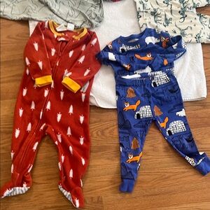 Carter's Red and White Footed One Piece